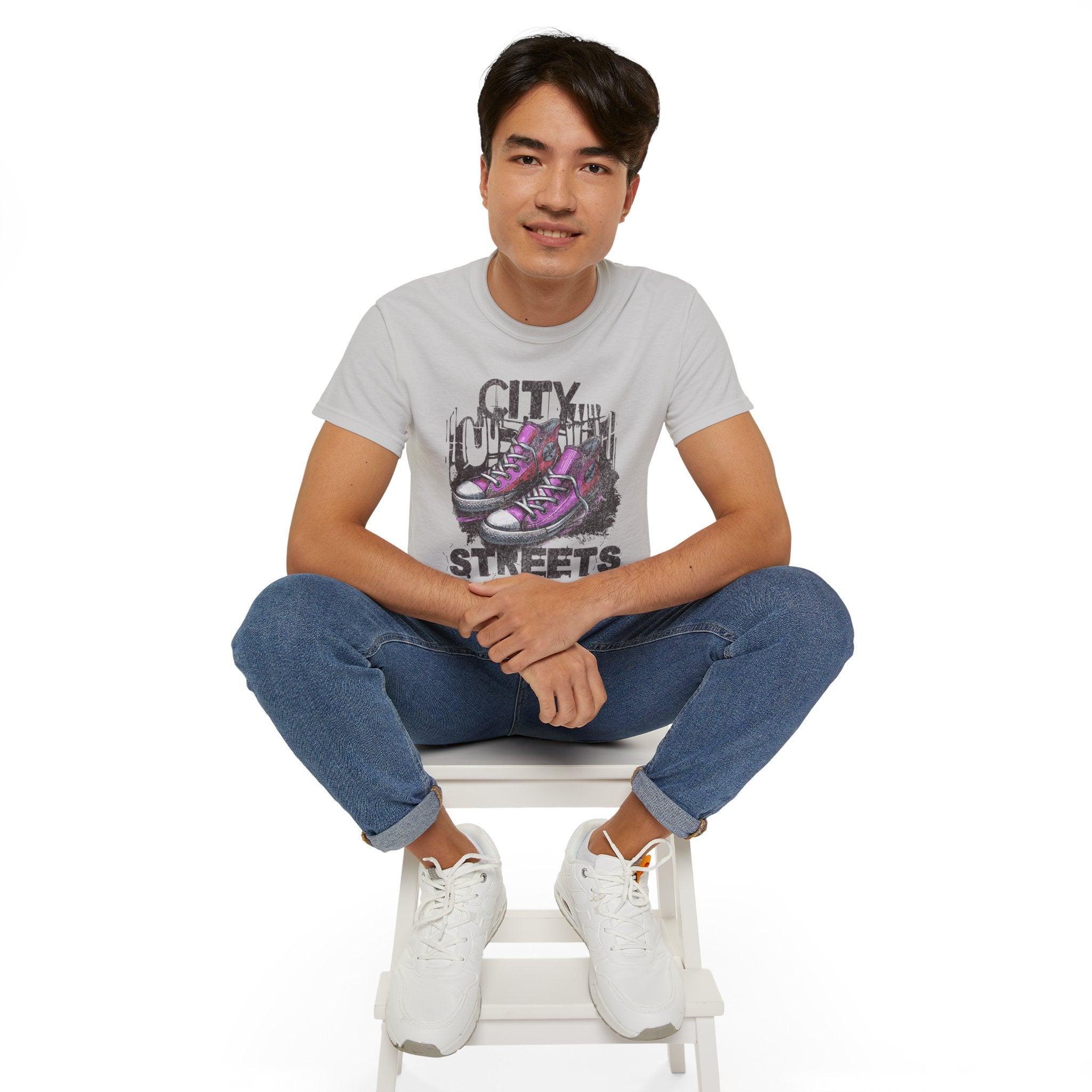 City Streets - Unisex Cotton Tee (Front) - Damned Threads